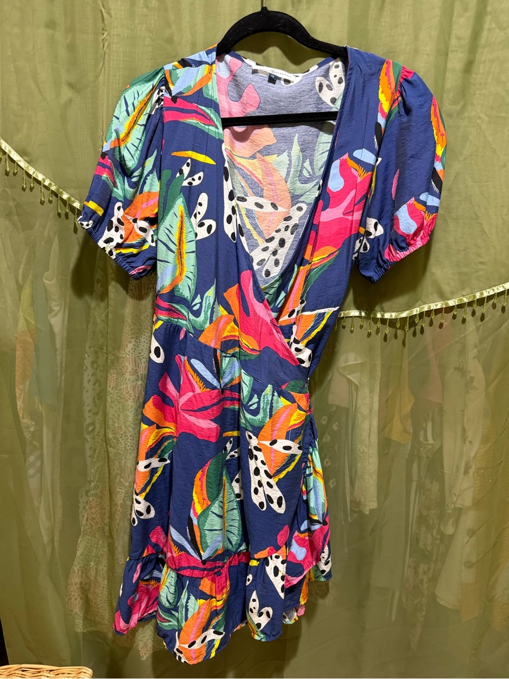 Michelle McDowell Tropical Floral Wrap Dress
